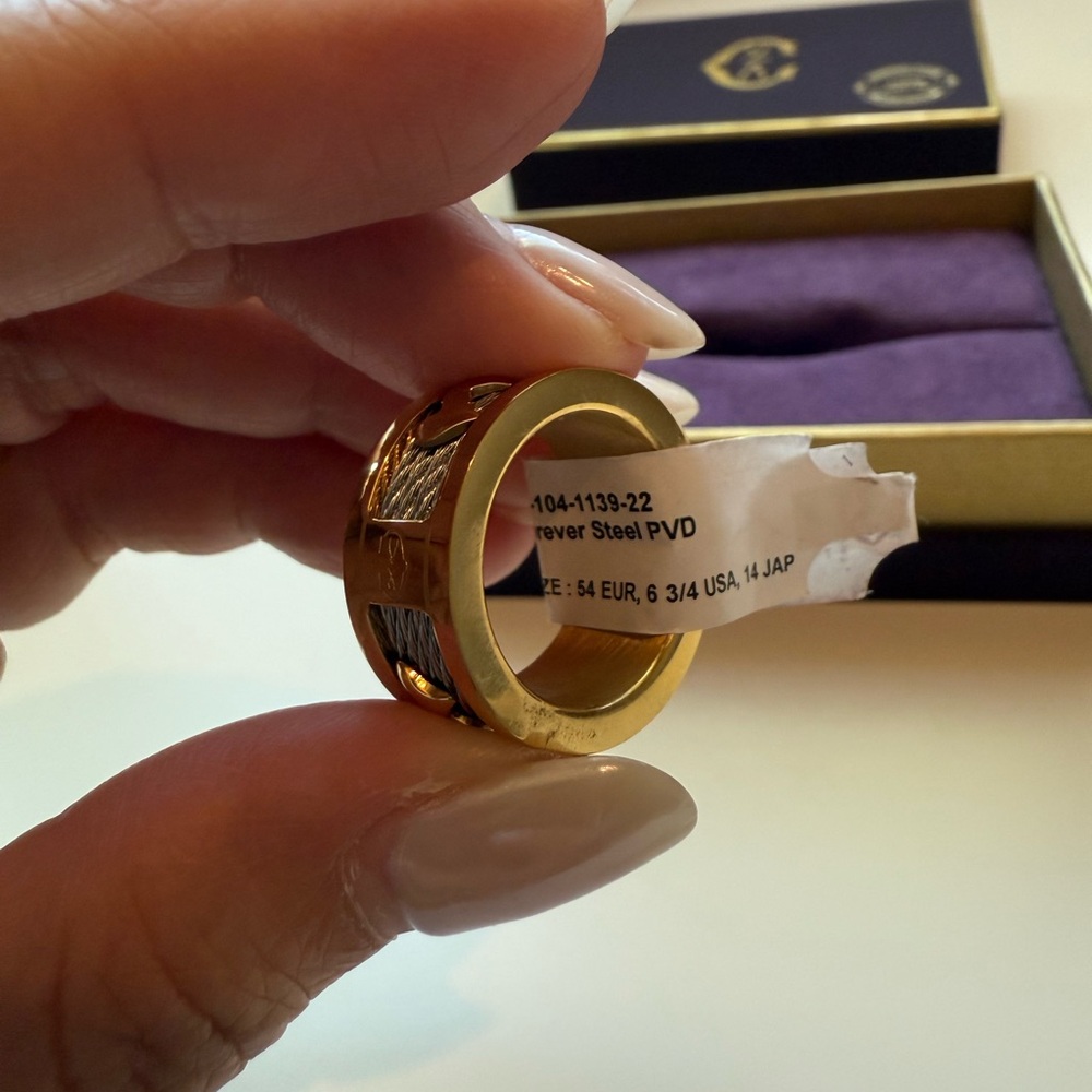 Charriol Geneva Forever Love Heart Ring US 6 3/4 - Picture 4 of 5